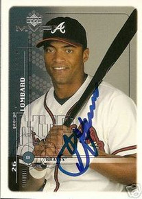 George Lombard Signed Atlanta Braves 1999 UD MVP Card