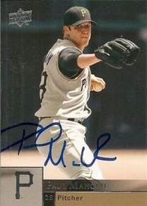 Paul Maholm Signed Pittsburgh Pirates 2009 UD Card