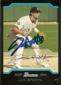 J.T. Stotts Signed New York Yankees Bowman Rookie Card