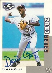 Deivi Cruz Signed Detroit Tigers 1998 Score Card