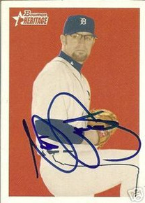 Nate Robertson Signed Detroit Tigers 2006 Heritage Card