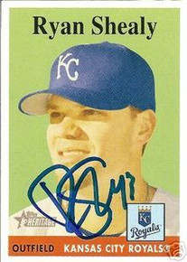 Ryan Shealy Signed Royals 2007 Topps Heritage Card