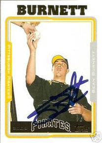 Sean Burnett Signed Pittsburgh Pirates 2005 Topps Card