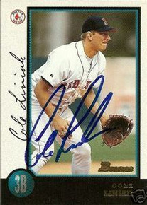 Cole Liniak Signed Boston Red Sox 1998 Bowman Card
