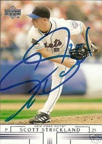 Scott Strickland Signed New York Mets 2002 UD Card