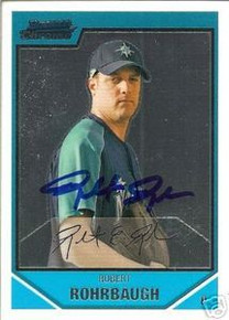 Robert Rohrbaugh Signed Mariners 07 Bowman Rookie Card