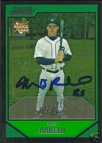 Marlins Mike Rabelo Signed 2007 Bowman Rookie Card