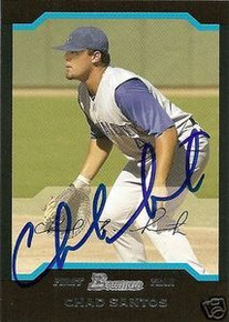 Giants Chad Santos Signed 2004 Bowman Rookie Card