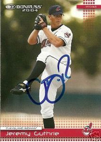 Jeremy Guthrie Signed Cleveland Indians 2004 Donruss Card