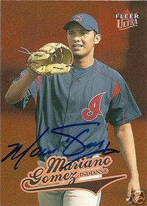 Mariano Gomez Signed Indians 2004 Fleer Ultra Card