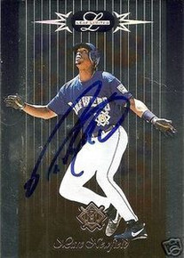 Marc Newfield Signed Brewers 1996 Leaf Limited Card