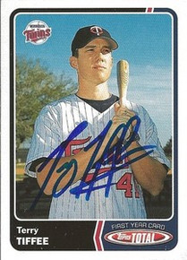 Terry Tiffee Signed Minnesota Twins 03 Topps Total Card