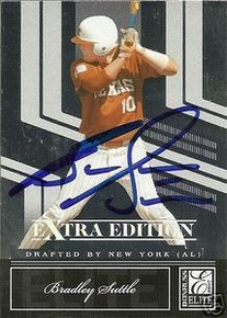 Bradley Suttle Signed 2007 Donruss Elite Card New York Yankees