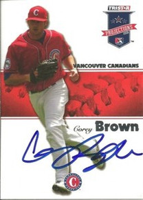 Corey Brown Signed 2008 Projections Card Oakland A's