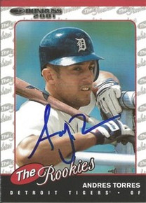 Andres Torres Signed Detroit Tigers Donruss Rookie Card