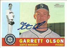 Garrett Olson Signed Mariners 2009 Topps Heritage Card
