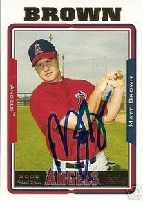 Matthew Brown Signed Angels 2005 Topps Rookie Card
