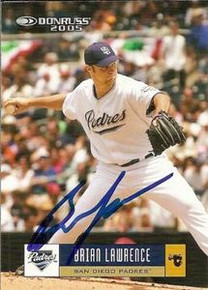 Brian Lawrence Signed Padres 2005 Donruss Card