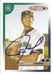 Justin Leone Signed Mariners 2005 Topps Total Card