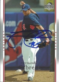 Fernando Cabrera Autographed Cleveland Indians 2007 UD Card