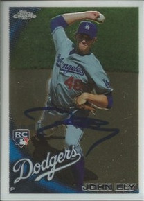 John Ely Autographed Dodgers 2010 Topps Chrome Rookie Card