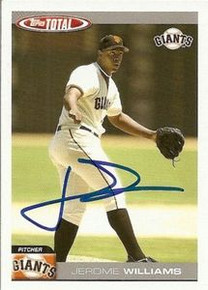 Jerome Williams Signed Giants 2004 Topps Total Card