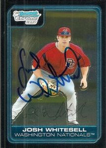 Josh Whitesell Signed Nationals 2006 Bowman Rookie Card