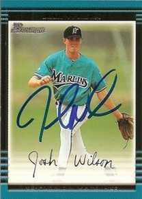 Josh Wilson Signed Florida Marlins 2002 Bowman Card