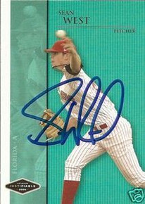 Sean West Signed 2006 Just Minors Card Florida Marlins