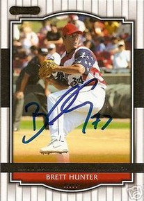 Brett Hunter Autographed 2008 Razor Card Texas Rangers