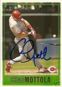 Chad Mottola Autographed Cincinnati Reds 1997 Topps Card