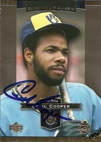 Cecil Cooper Signed Milwaukee Brewers 2003 UD Sweetspot Card