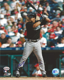 Mike Jacobs Autographed Florida Marlins Hitting 8x10 Photo