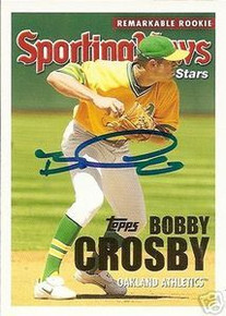 Bobby Crosby Signed Oakland A's 2005 Topps Card