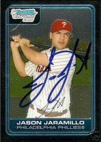 Jason Jaramillo Signed Philadelphia Phillies 2006 Bowman Rookie Card