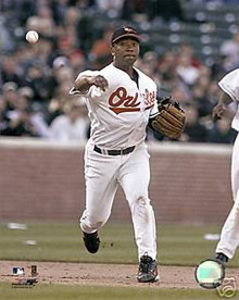 Melvin Mora Unsigned Baltimore Orioles Action 8x10 Photo