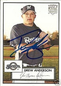 Cincinnati Reds Drew Anderson Signed 2007 Topps '52 Card