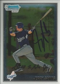 Jerry Sands Signed Dodgers 2010 Bowman Chrome Rookie Card