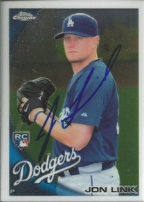 Jon Link Signed Dodgers 2010 Topps Chrome Rookie Card