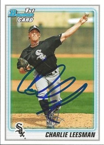Charlie Leesman Signed Chicago White Sox 2010 Bowman Rookie Card