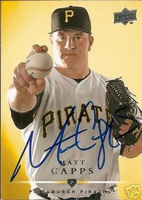 Matt Capps Signed Pittsburgh Pirates 2008 UD Card