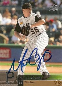 Matt Capps Signed Pittsburgh Pirates 2009 UD Card