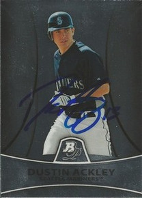 Dustin Ackley Signed Seattle Mariners 2010 Bowman Platinum Card