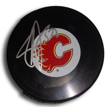 Scott Hannan Autographed Calgary Flames Hockey Puck