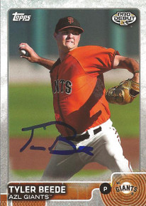 Tyler Beede Autographed 2015 Topps Pro Debut Giants Card