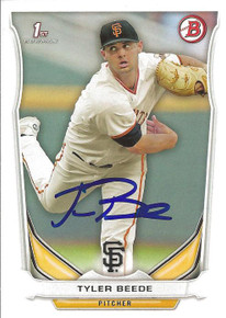 Tyler Beede Autographed Giants 2014 Bowman Rookie Card