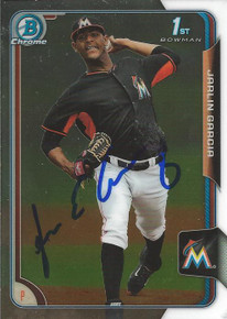 Jarlin Garcia Autographed Miami Marlins 2015 Bowman Chrome Rookie Card