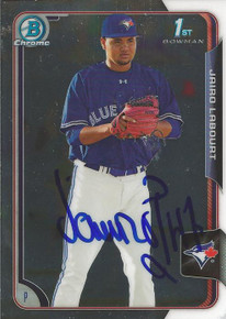 Jairo Labourt Autographed Blue Jays 2015 Bowman Chrome Rookie Card