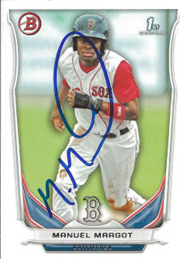 Manuel Margot Autographed Boston Red Sox 2014 Bowman Rookie Card