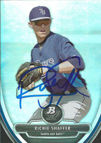 Richie Shaffer Autographed Tampa Bay Rays 2013 Bowman Platinum Card